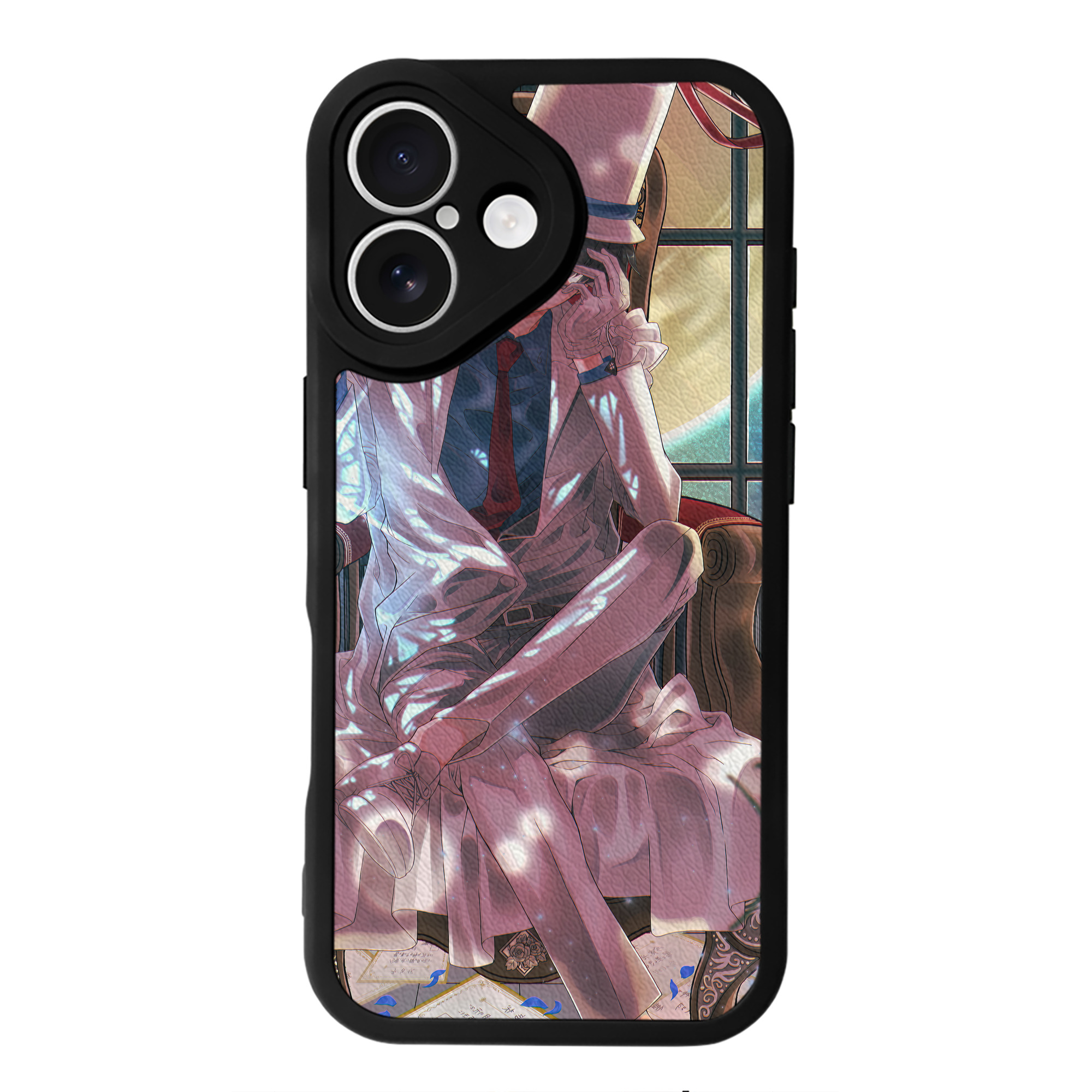 （画像用） 名探偵コナン Detective Conan 【iPhone 16シリーズ対応】シリコンスマホケース（レザー調） 材質：シリコン